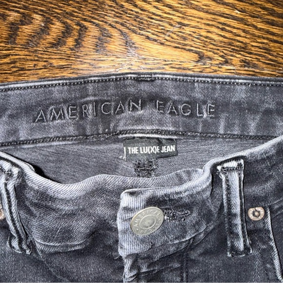 American Eagle Outfitters Black Super High Rise Jegging Jeans Size 8 Luxe Denim - Picture 3 of 5